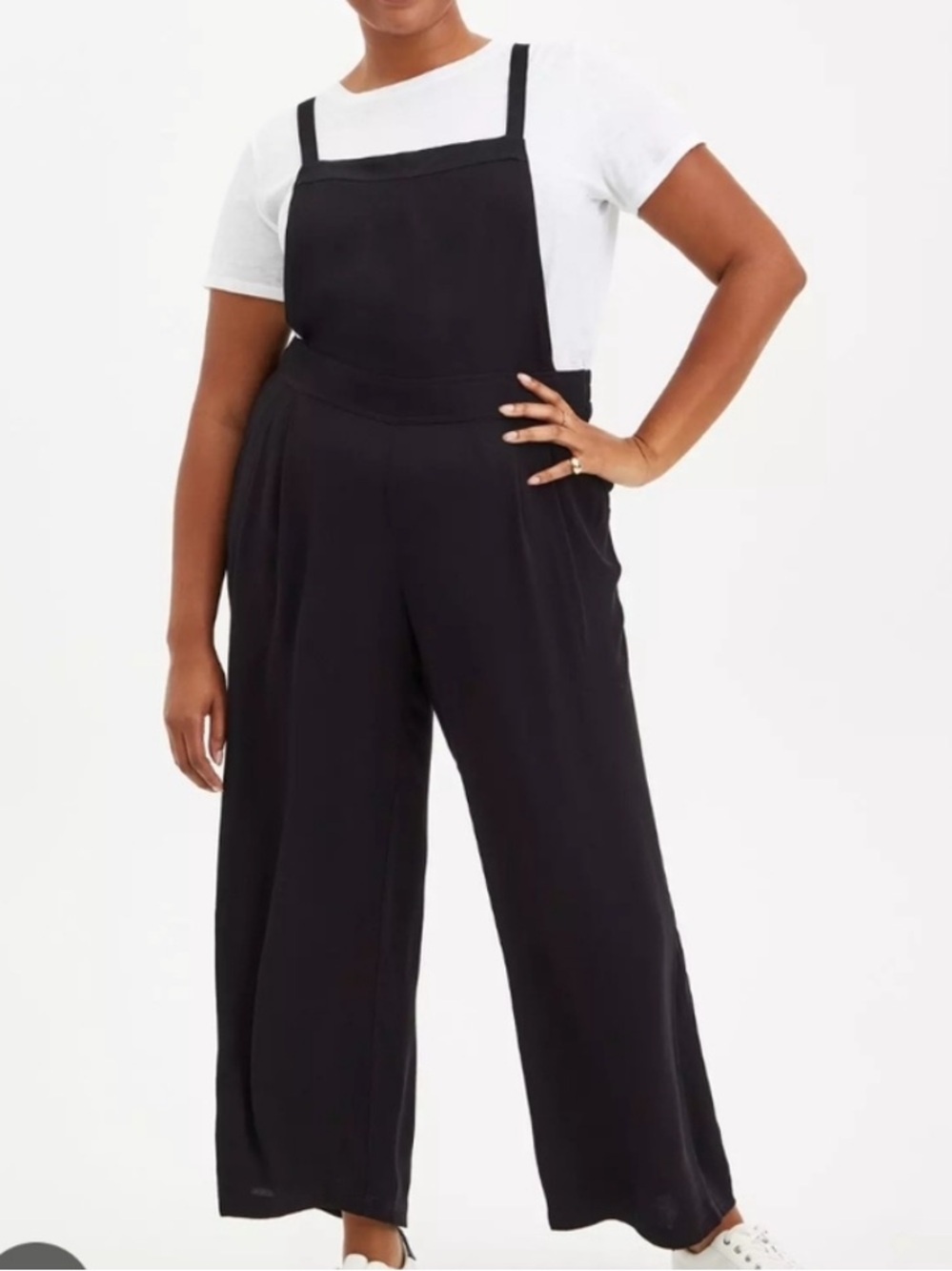 torrid Black Wide-Leg Bib Overalls Jumpsuit | Women’s 2